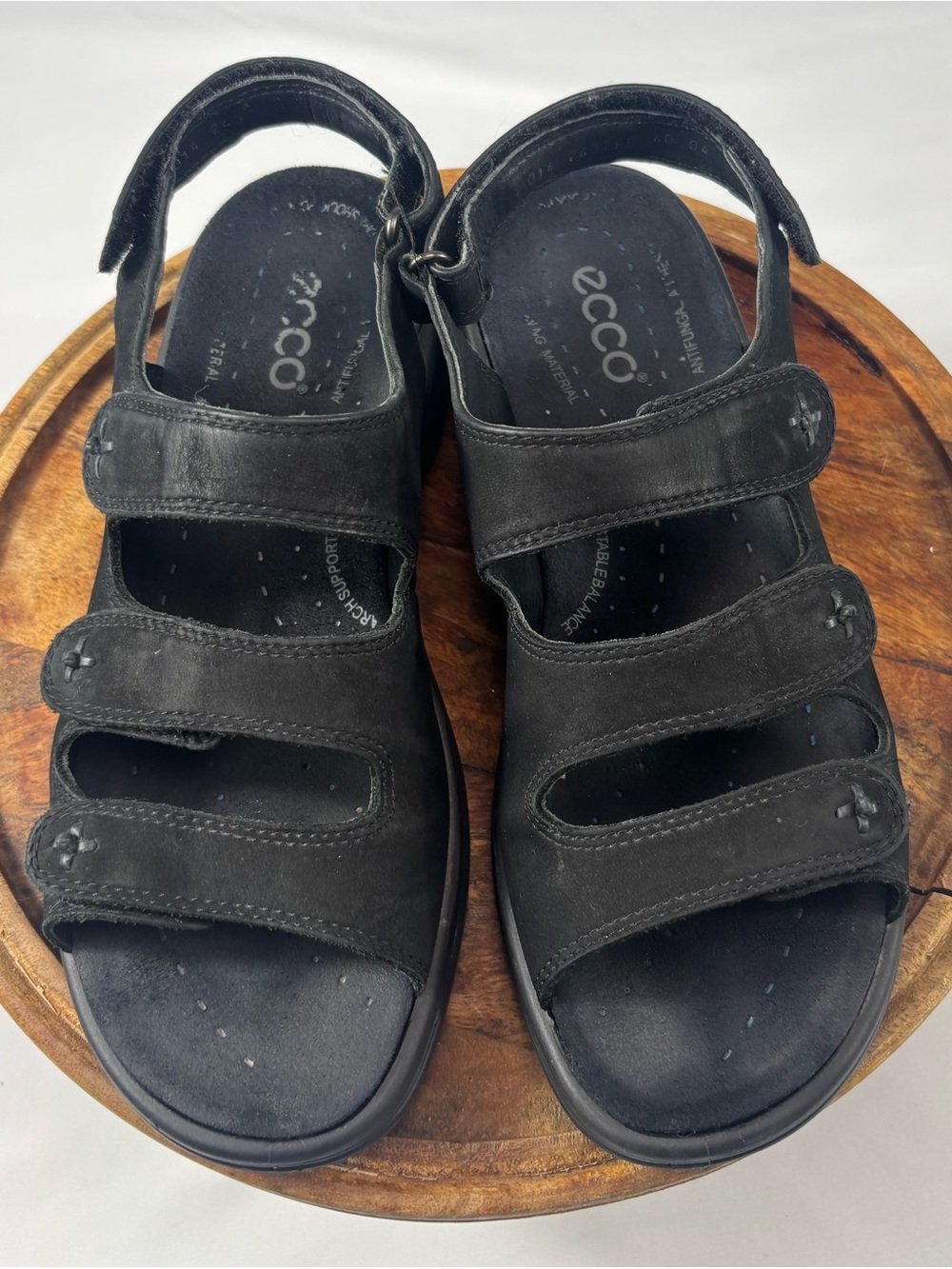 ECCO Black Comfort Walking Sandals EU 40 US 9-9.5